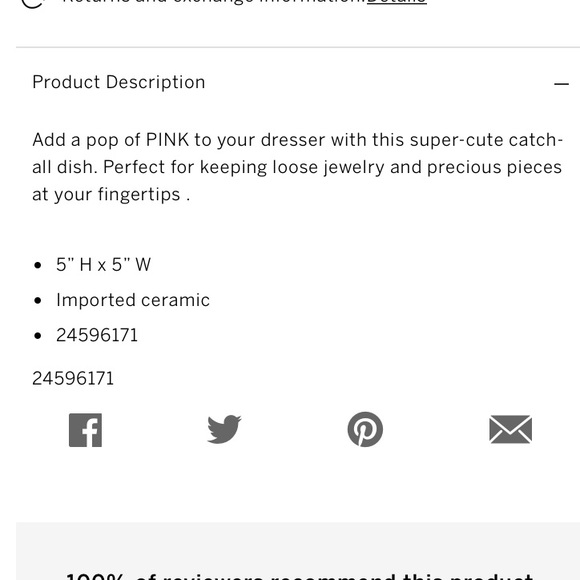 ❗️LAST💕VS PINK Polka Dot Catch-All Jewelry Dish - Picture 3 of 3
